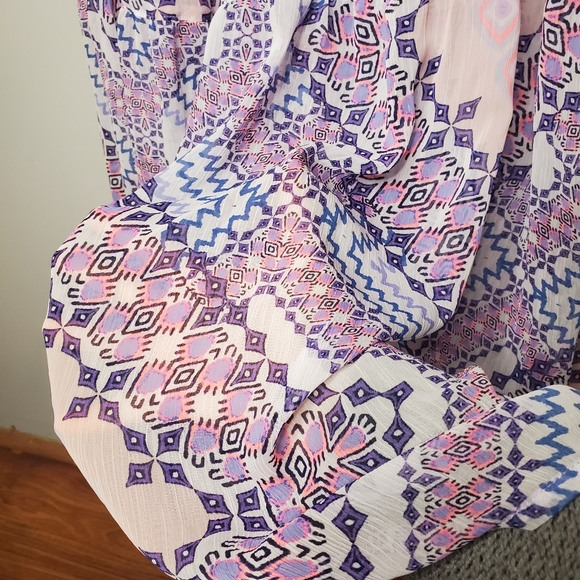 SOLD Express Boho Maxi Skirt Tapestry Print Purple S - Picture 9 of 16